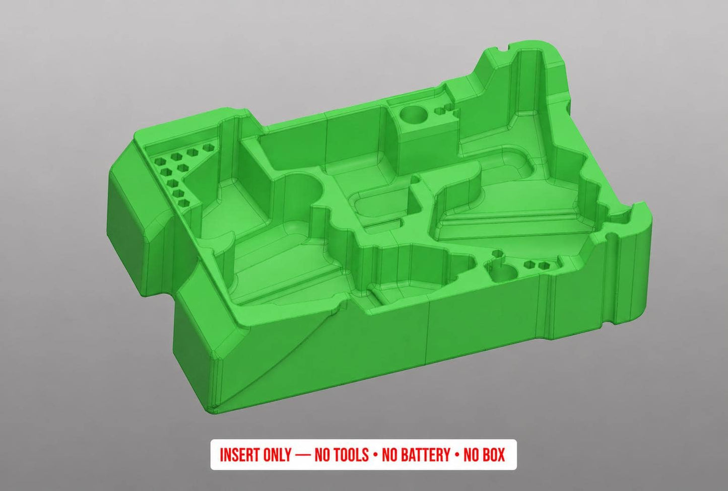 Milwaukee M12 Drill Impact Insert | 3D Printed Packout Organizer (Green)