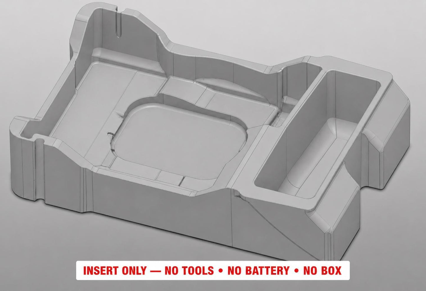 Milwaukee Packout Insert for M12 Crown Stapler | 3D Printed Organizer (Gray)