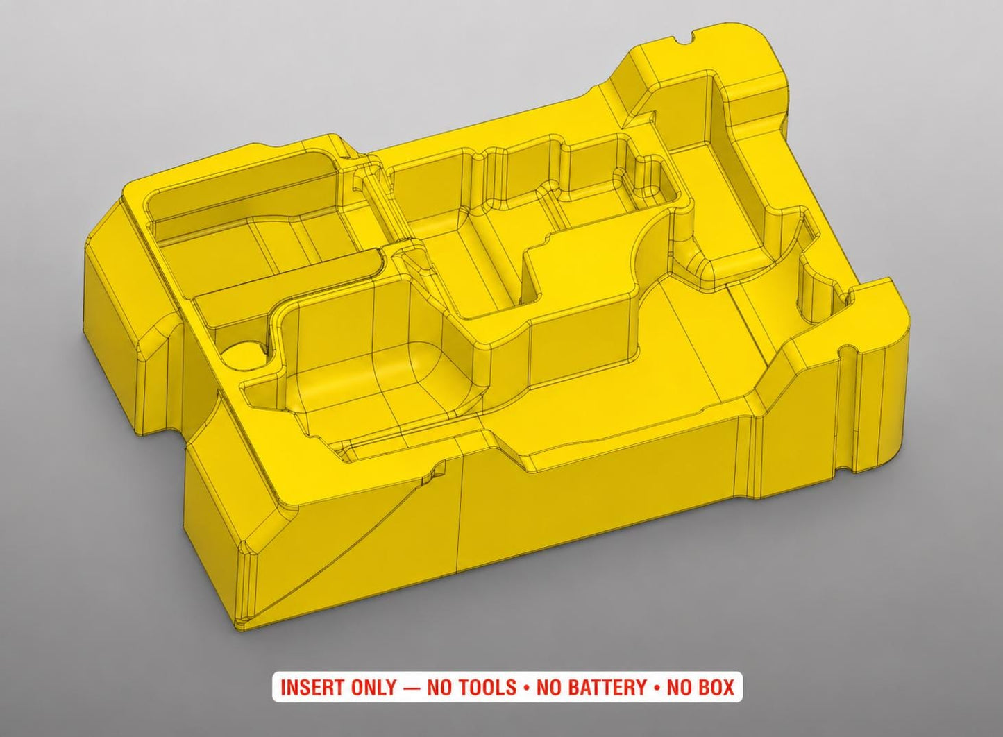 Milwaukee M12 Nibbler Packout Insert | 3D Printed Organizer, Yellow
