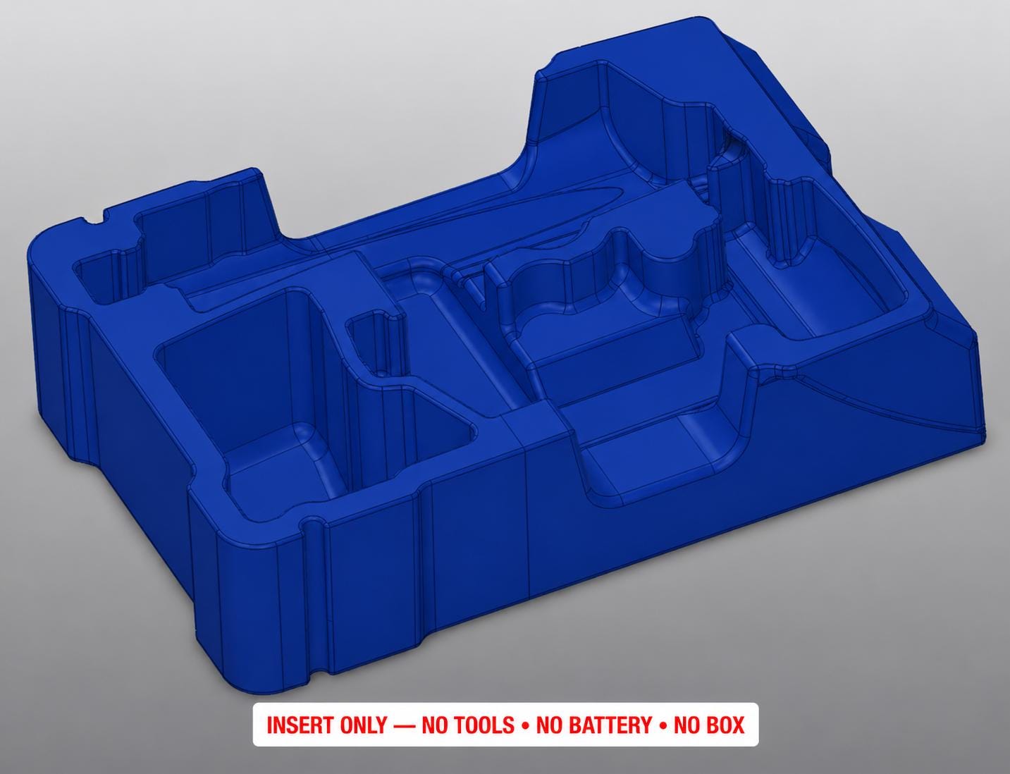 Milwaukee Packout Insert for Die Grinders | 3D Printed Organizer, Blue