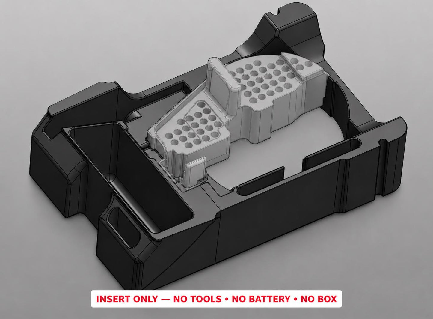 Milwaukee Packout Insert for M18 Fuel Compact Router | 3D Printed Organizer | CAT.2723-20 GRAY
