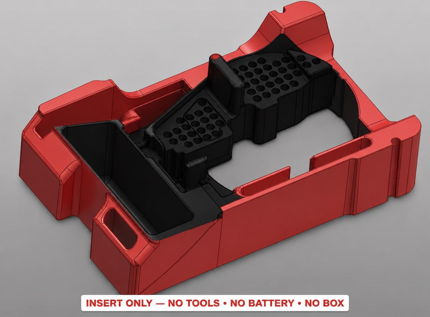 Milwaukee Packout Insert for M18 Fuel Compact Router | 3D Printed Organizer | CAT.2723-20 BLACK