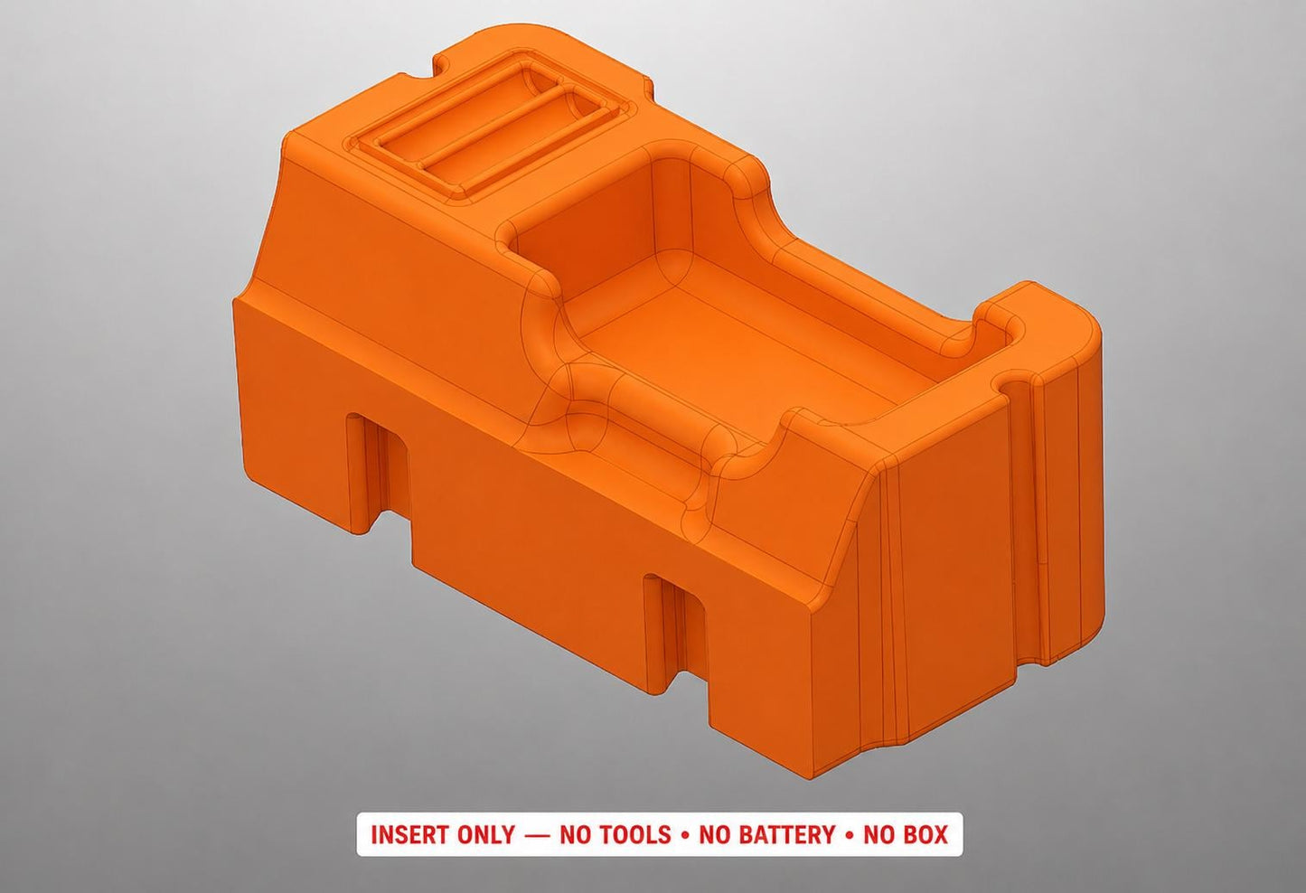 Milwaukee Packout Insert | Laser Line, Distance Meter, Battery Storage (Orange)