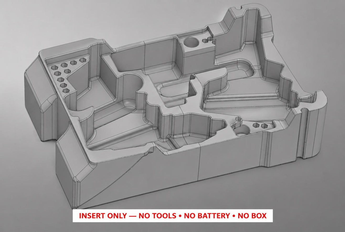 Milwaukee M12 Drill Impact Organizer Insert | 3D Printed Packout Tool Case Holder