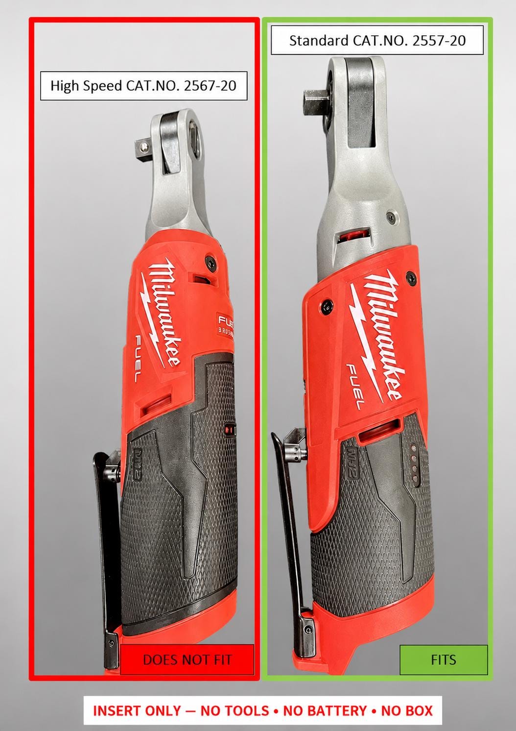 Milwaukee Packout Insert for M12 Ratchet and Socket Set | 3D Printed Organizer (Red)