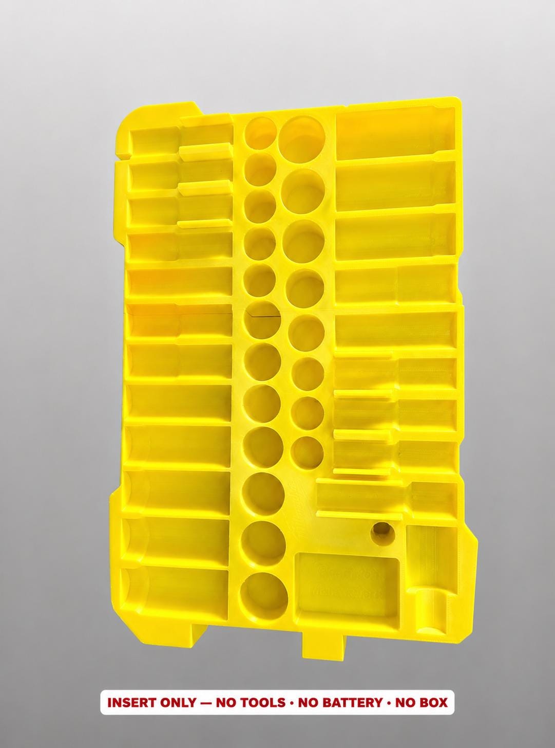 Milwaukee Packout Insert – 43pc 3/8" Socket Organizer, Left Side YELLOW