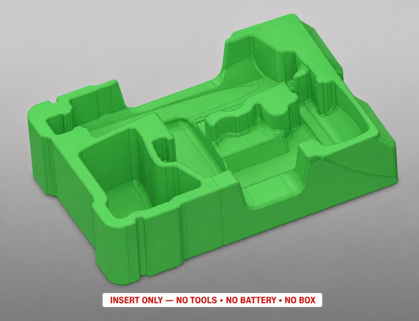 Milwaukee Packout Insert for M12 Grinders | 3D Printed Organizer (Green)