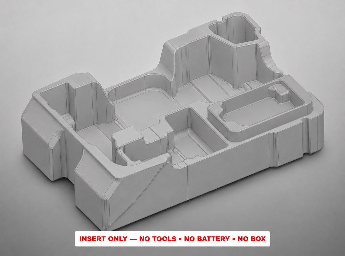 Milwaukee Packout Insert for M12 Cordless Rivet Tool | 3D Printed Organizer | CAT.2550-20 GRAY