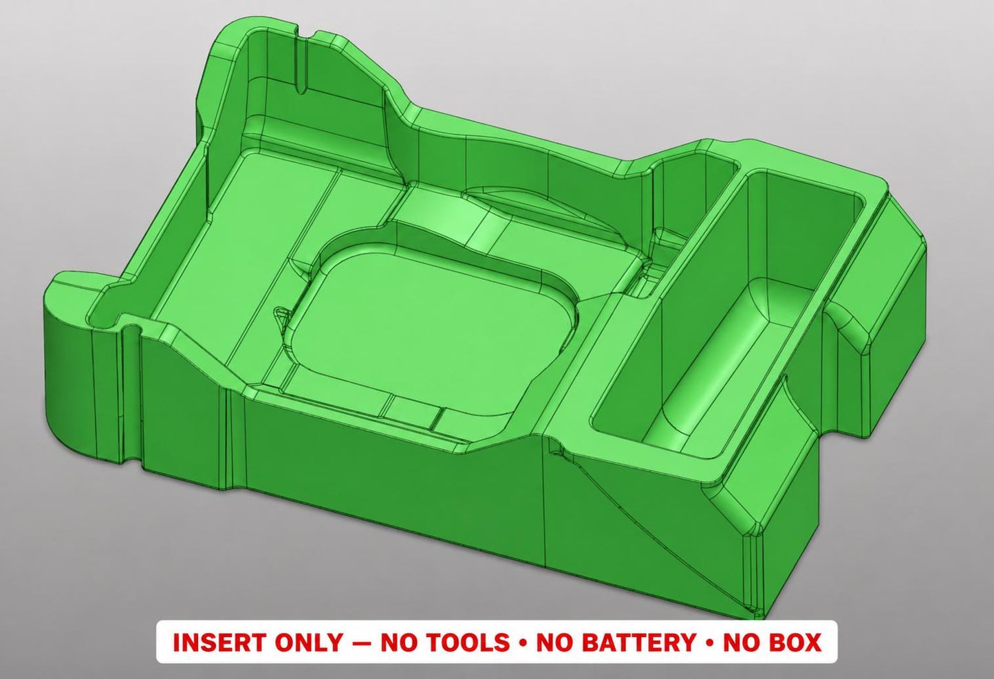 Milwaukee Packout Insert for M12 Crown Stapler | 3D Printed Organizer (Green)