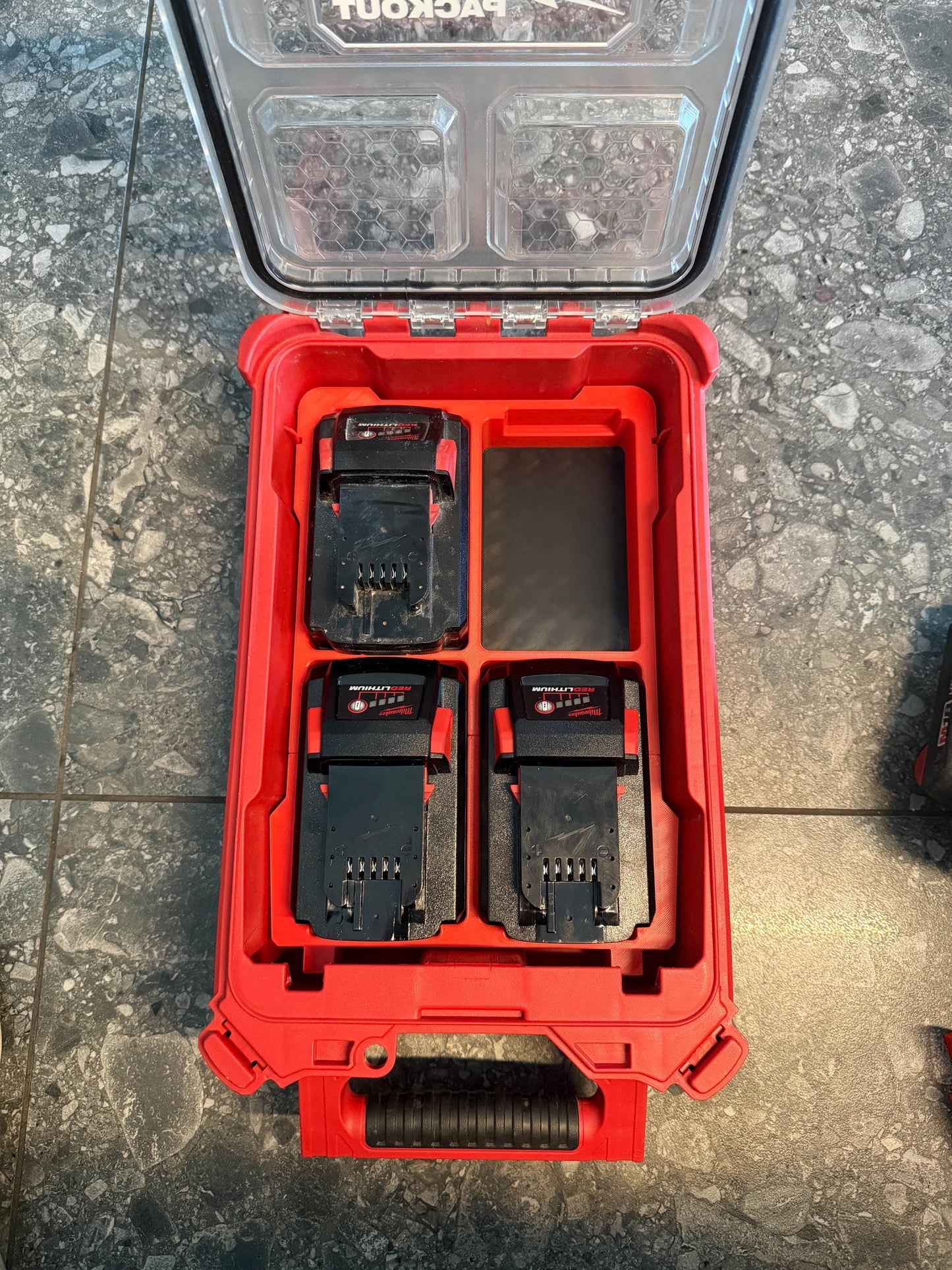M18 6.0 Milwaukee Battery Organizing tray for Packout, Insert Tray Only