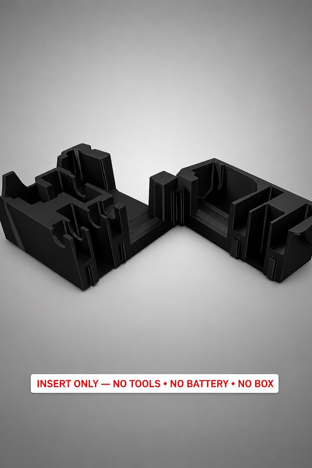 Milwaukee Packout Insert for M12 Oscillating Multi-Tool | 3D Printed Organizer | CAT.2526-20 BLACK