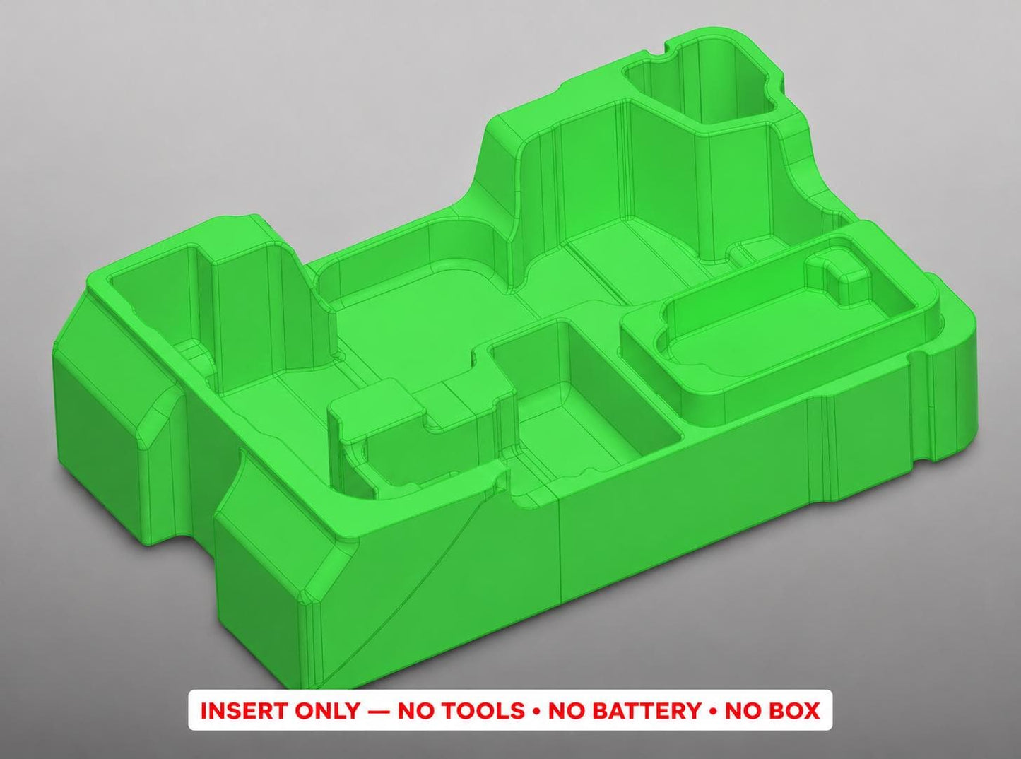 Milwaukee Packout Insert for M12 Cordless Rivet Tool | 3D Printed Organizer | CAT.2550-20 GREEN