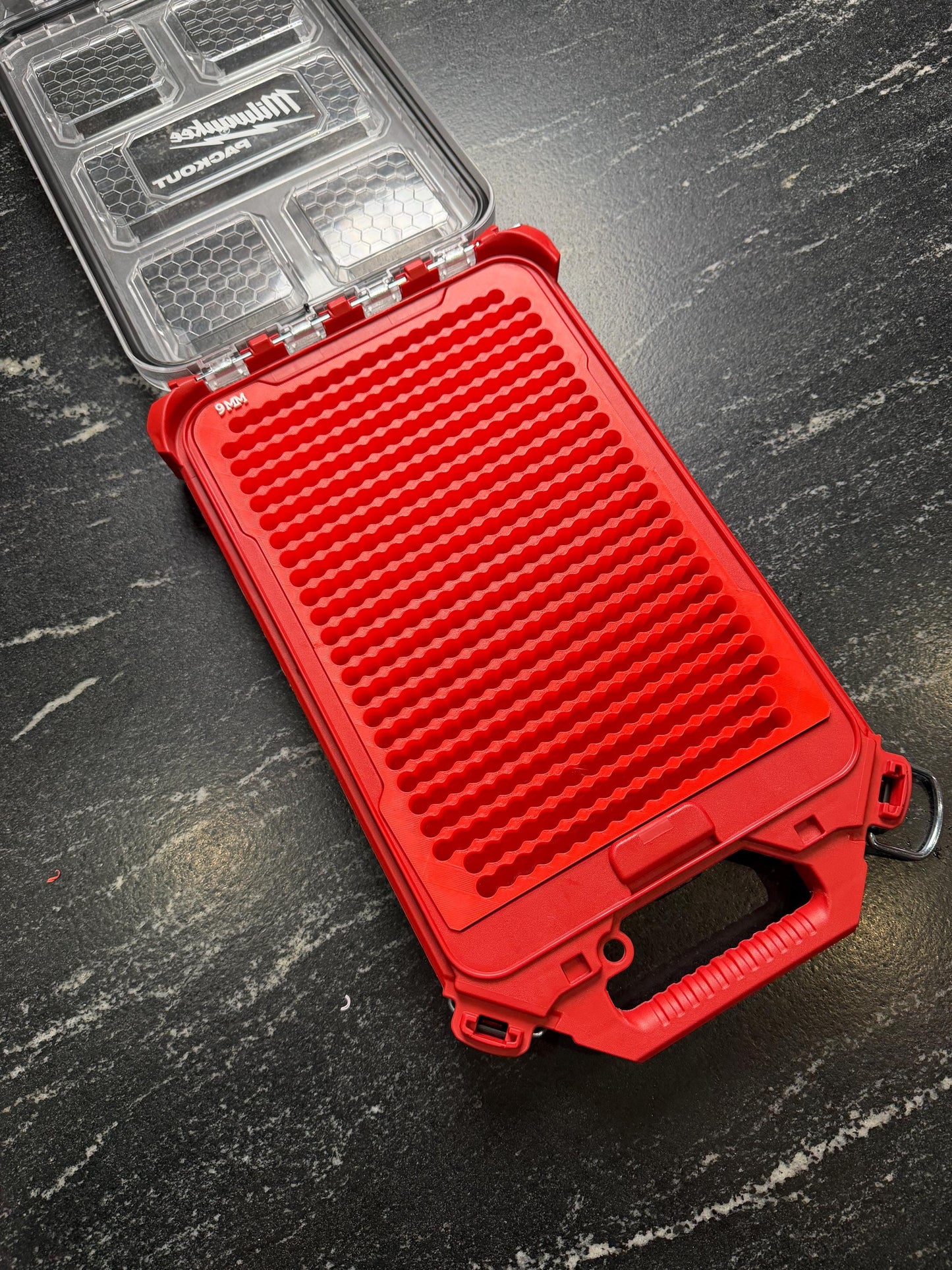 9mm 3D Printed Ammo Insert Milwaukee Compact Low-Profile Packout - holds 345 rounds