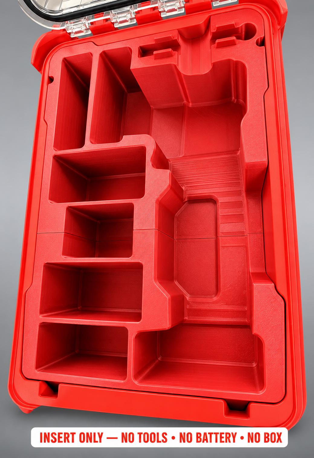 Milwaukee M12 Orbital Sander Packout Insert | 3D Printed Organizer (Red)