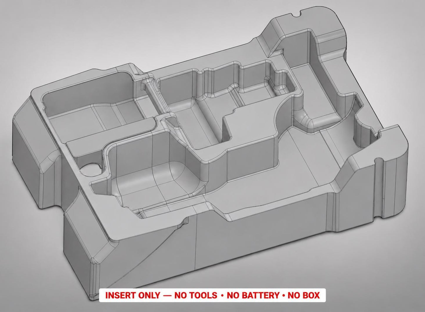Milwaukee Packout Insert for M12 Nibbler | 3D Printed Organizer (Gray)