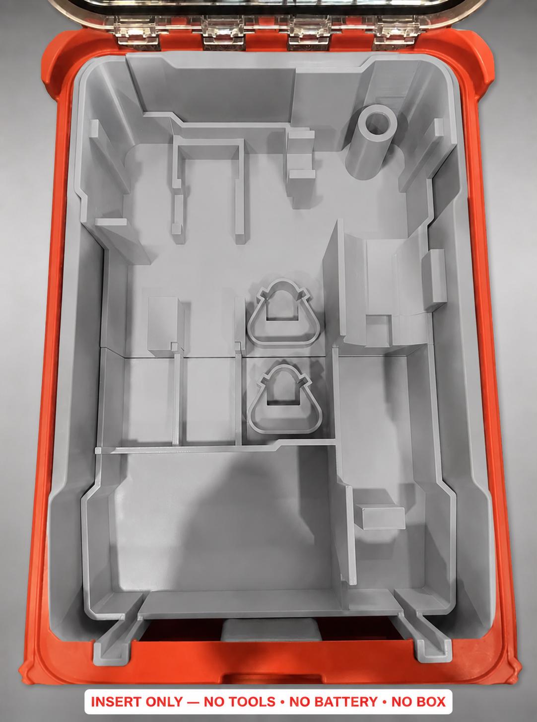 Milwaukee Packout Insert – M12 Impact Wrench & Ratchet Organizer GRAY