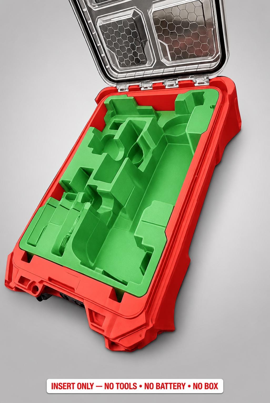 Milwaukee Packout Insert for M12 Oscillating Multi-Tool | 3D Printed Organizer | CAT.2526-20 GREEN