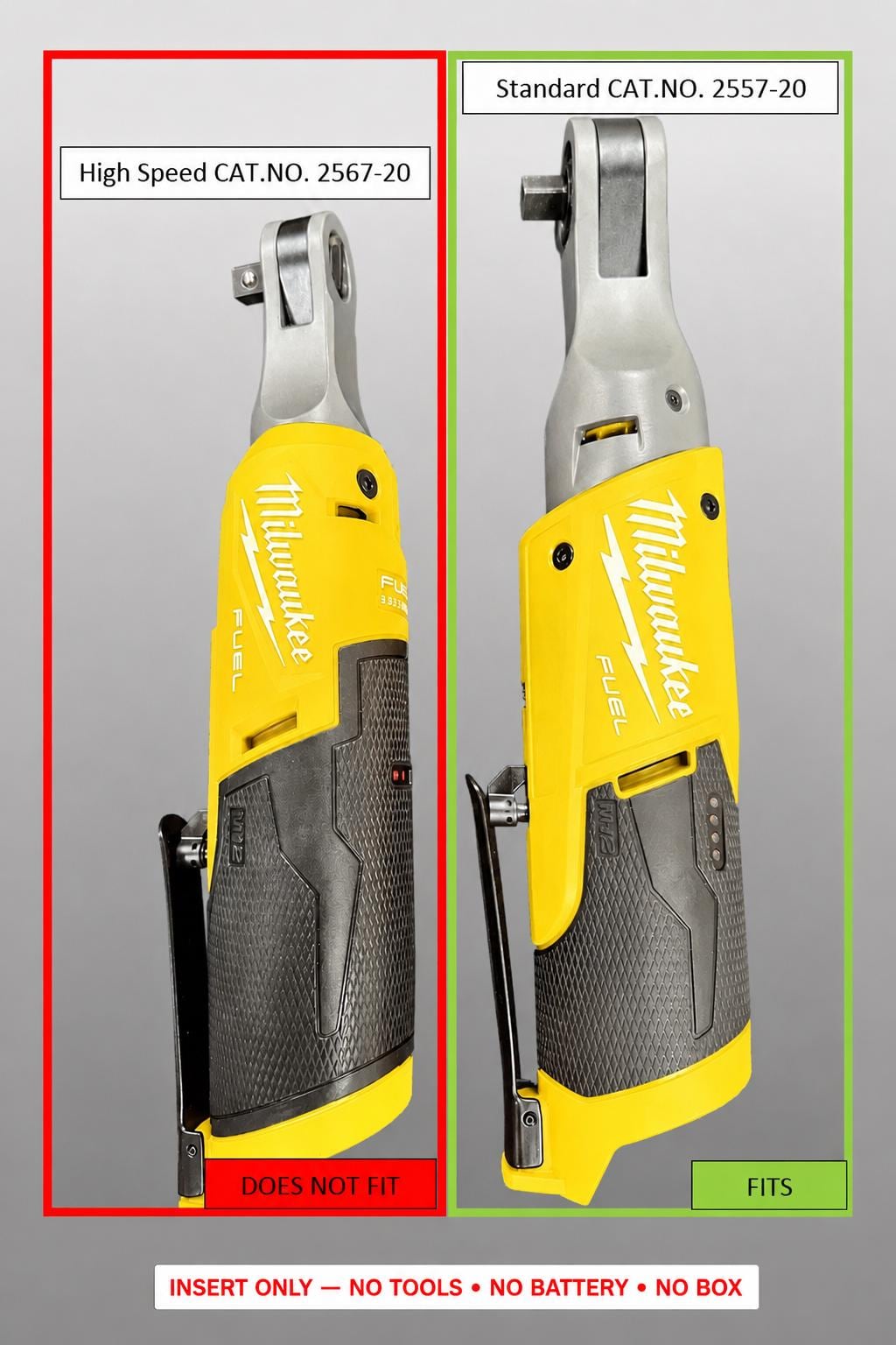 Milwaukee Packout Insert for M12 Ratchet and Socket Set | 3D Printed Organizer (Yellow)