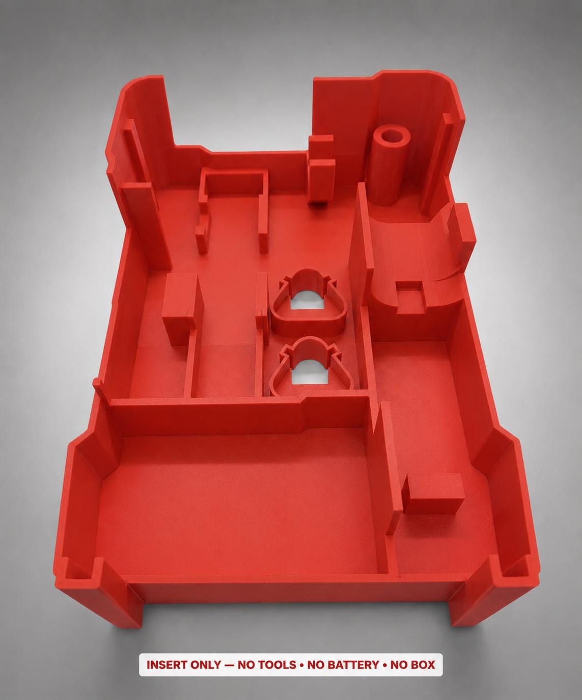 Milwaukee Packout Insert – M12 Impact Wrench & Ratchet Organizer RED