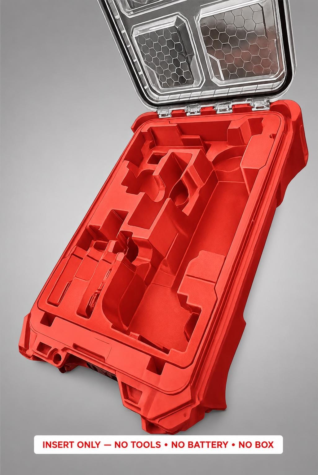 Milwaukee Packout Insert for M12 Oscillating Multi-Tool | 3D Printed Organizer | CAT.2526-20 RED