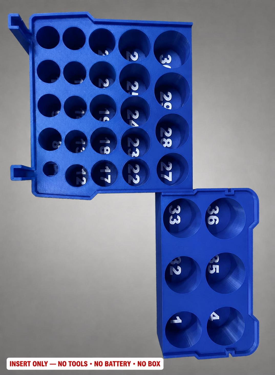 Milwaukee Packout Insert – 29pc 1/2" Deep Metric Socket Organizer