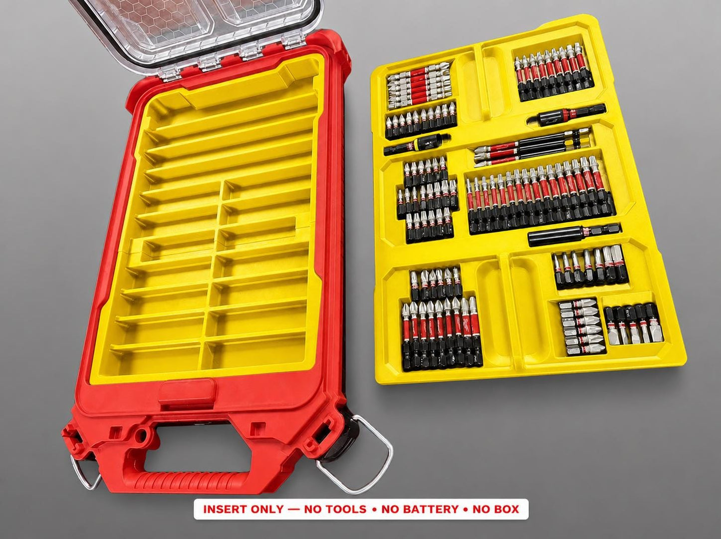 Milwaukee Packout Insert for SHOCKWAVE Driver Bit Kit | 3D Printed Organizer (Yellow)