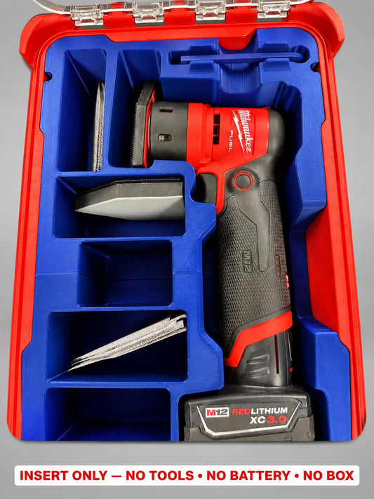 Milwaukee M12 Orbital Sander Insert | 3D Printed Packout Organizer (Blue)