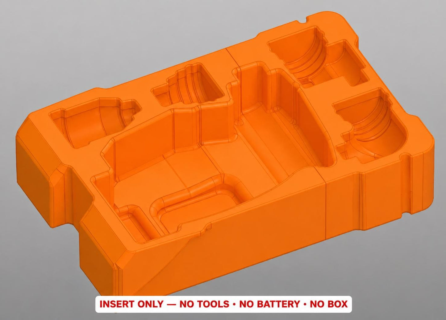 Milwaukee M12 Drill Driver Insert | 3D Printed Packout Organizer (Orange)