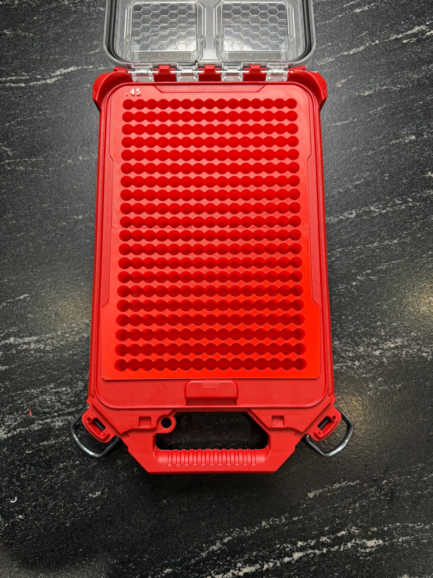 3D Printed .45 ACP Ammo Insert Milwaukee Compact Low-Profile Packout - holds 300 rounds