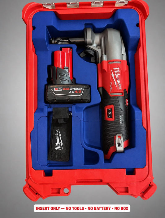 Milwaukee M12 Nibbler Packout Insert | 3D Printed Organizer, Blue, AirTag Storage