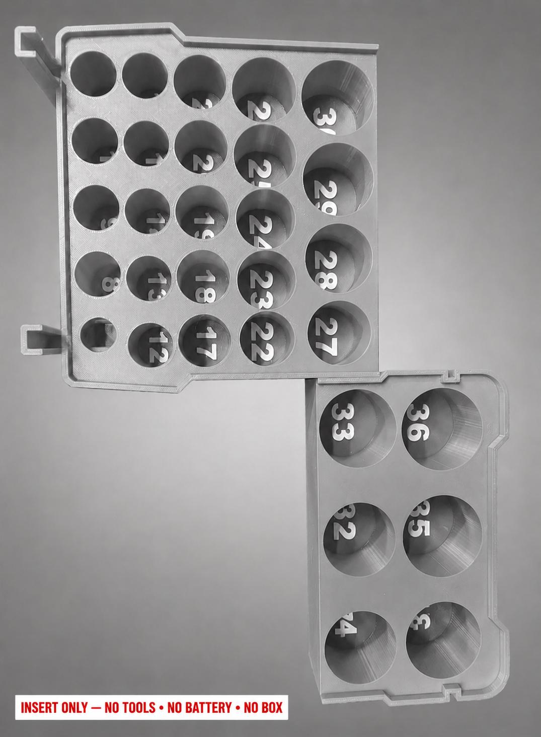 Milwaukee Packout Insert – 29pc 1/2" Deep Metric Socket Organizer GRAY