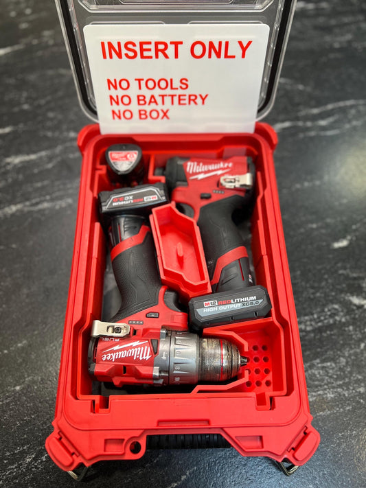 Milwaukee Compatible M12 Fuel Cordless Hammer Drill & Impact Driver Organizing Insert Tray