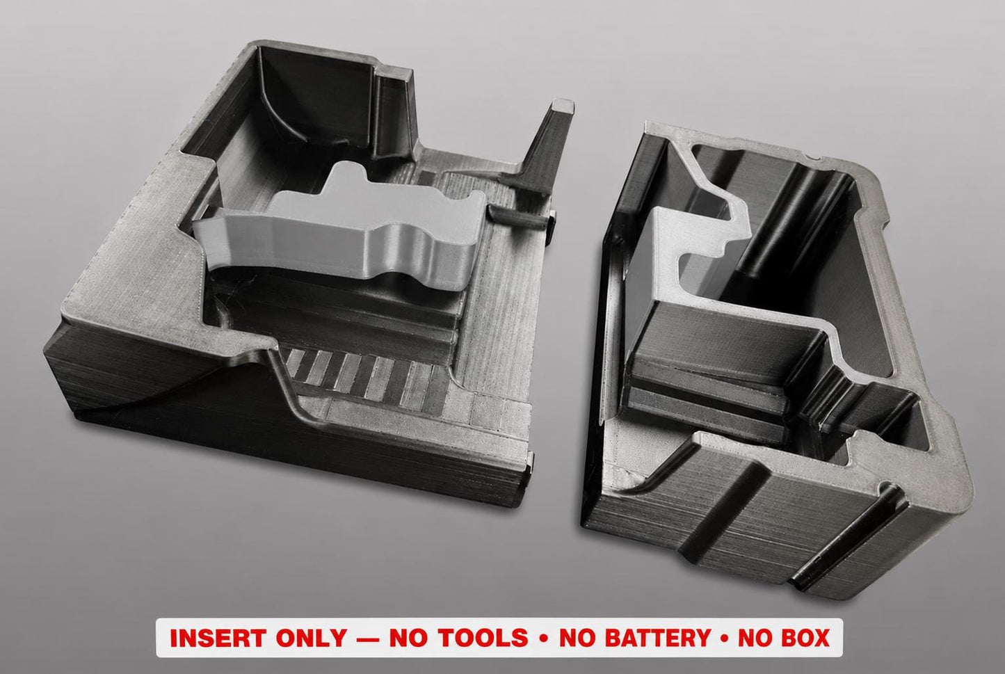 Milwaukee Packout Insert for Die Grinders | 3D Printed Tool Organizer (Gray)