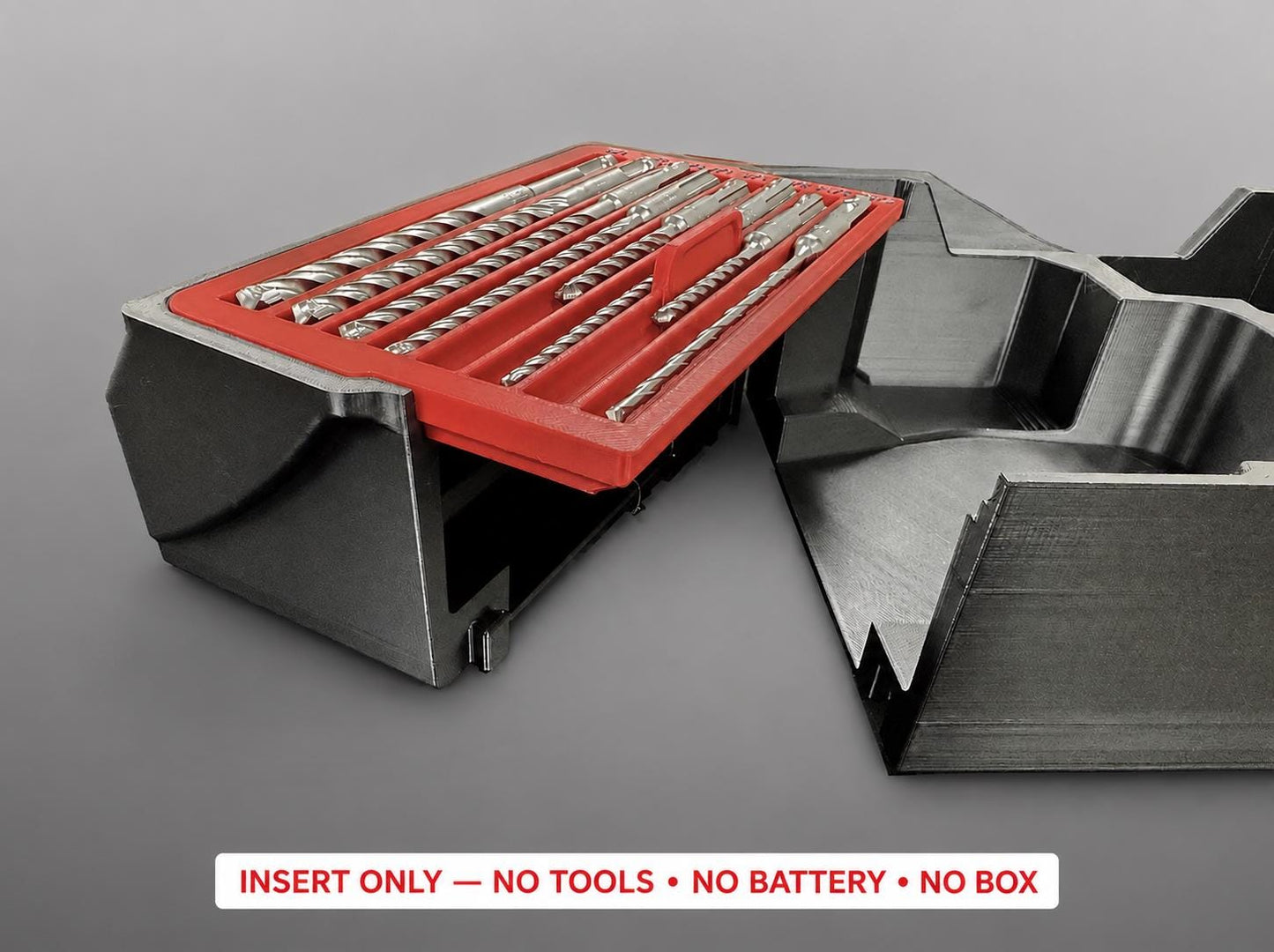 Milwaukee M12 Rotary Hammer Packout Insert | 3D Printed Organizer, Red