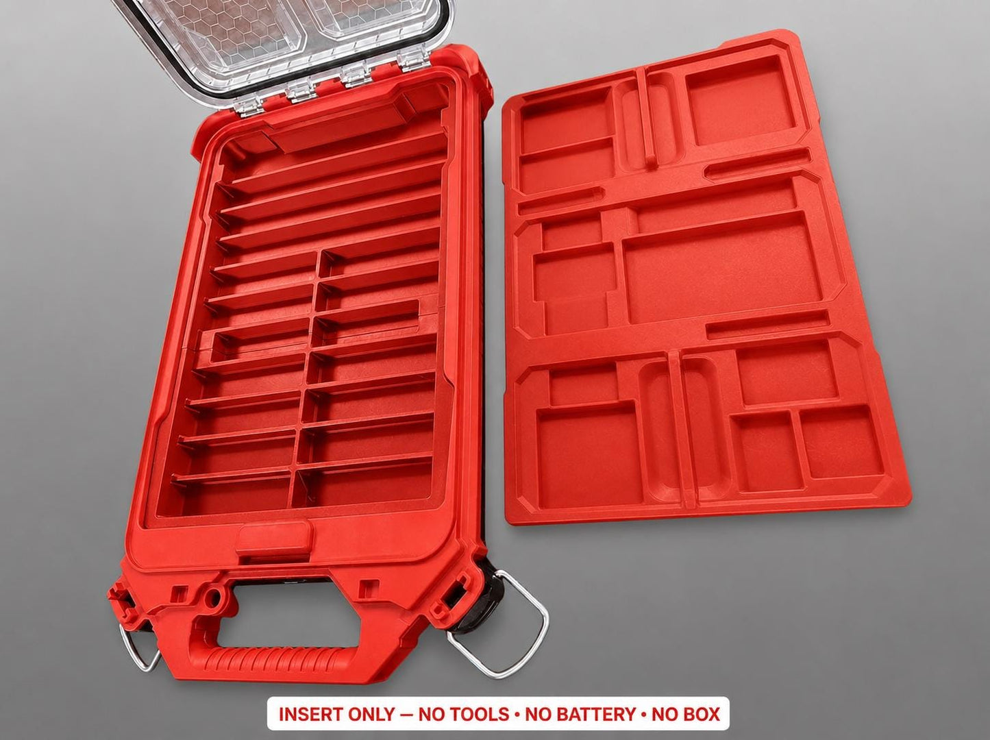 Milwaukee Packout Insert for SHOCKWAVE Driver Bit Kit | 3D Printed Organizer (Red)