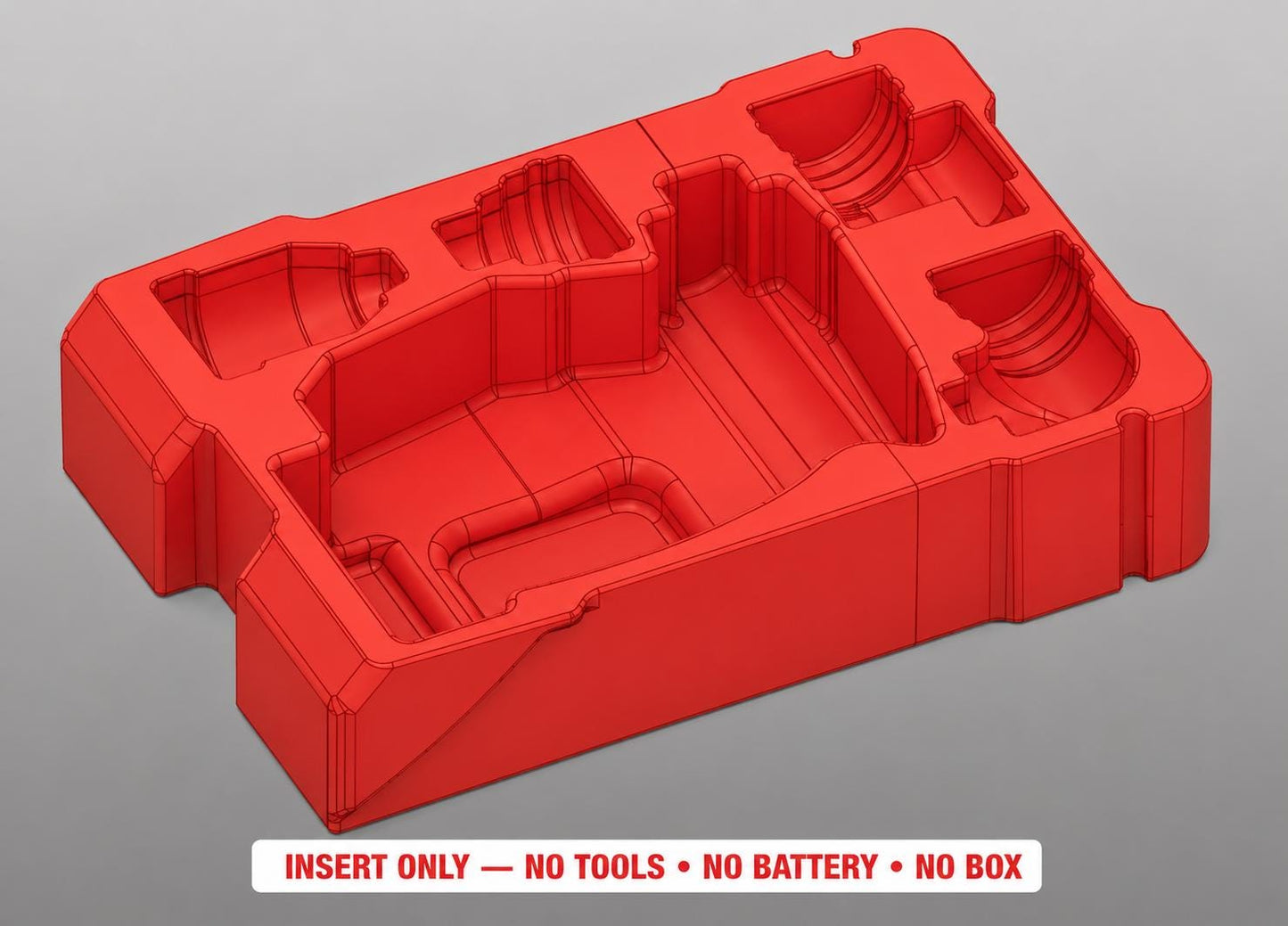 Milwaukee M12 Fuel Drill Driver Packout Insert | 3D Printed Organizer (Red)