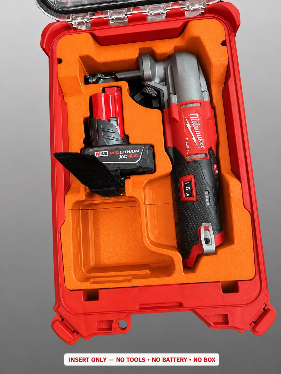 Milwaukee Packout Insert for Nibbler | 3D Printed Organizer (Orange)