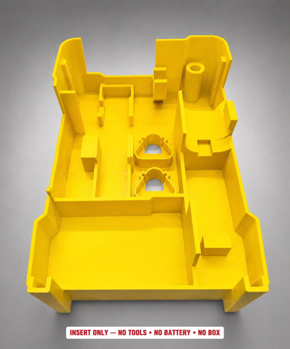 Milwaukee Packout Insert – M12 Impact Wrench & Ratchet Organizer YELLOW