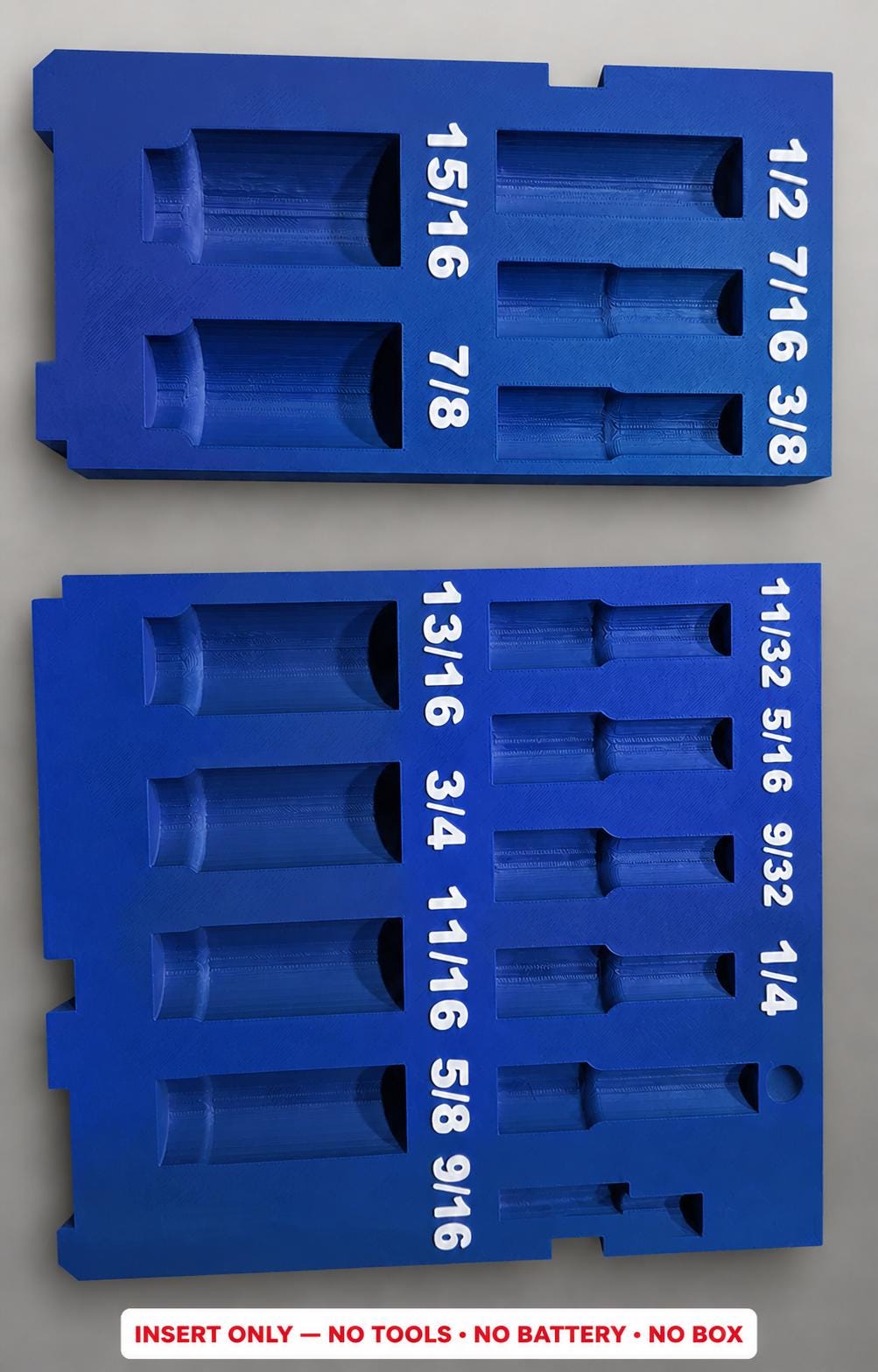 Milwaukee Packout 2&3 Drawer Insert – 36pc 3/8" Socket Organizer BLUE