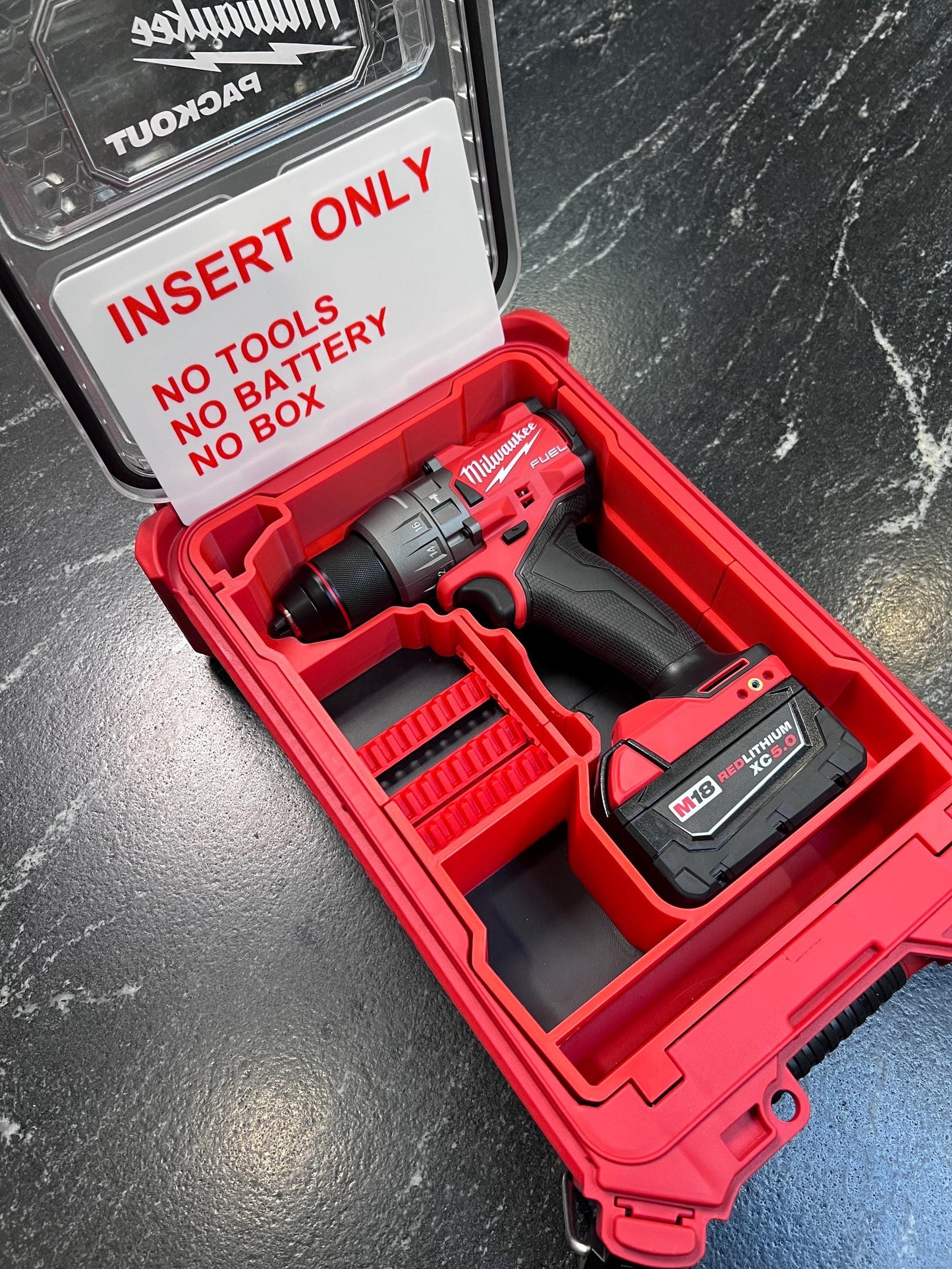 Milwaukee Compatible M18 Hammer Drill/Driver Organizing Insert Tray
