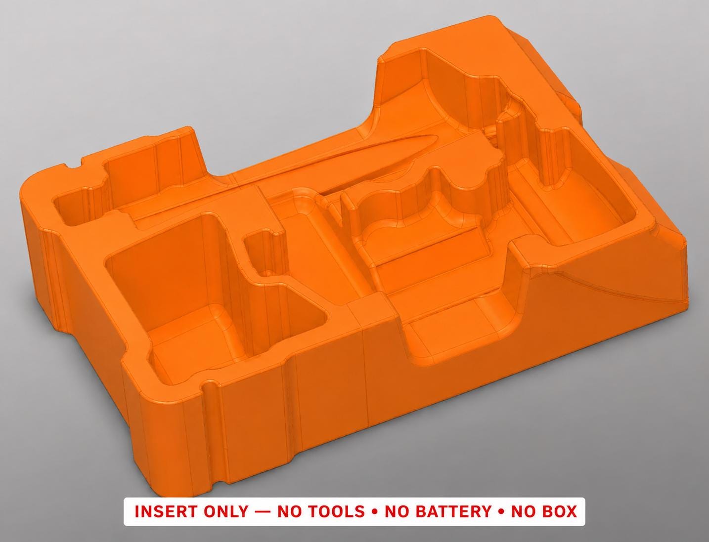 Milwaukee Packout Insert for Die Grinders | 3D Printed Organizer (Orange)