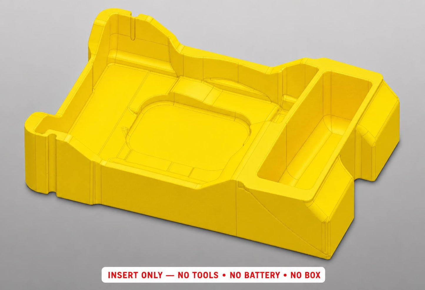 Milwaukee M12 Crown Stapler Packout Insert | 3D Printed Organizer (Yellow)