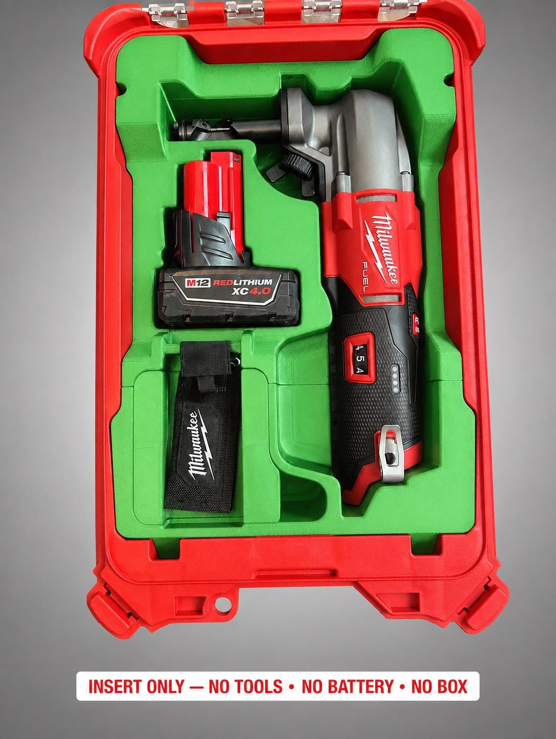Milwaukee M12 Nibbler Packout Insert | 3D Printed Organizer Tray (Green)