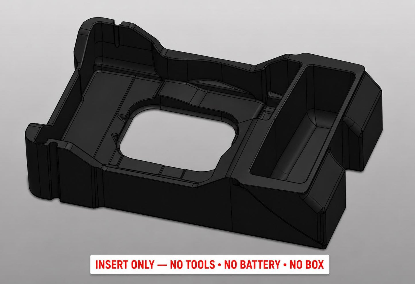 Milwaukee Packout Insert for M12 Crown Stapler | 3D Printed Organizer (Black)