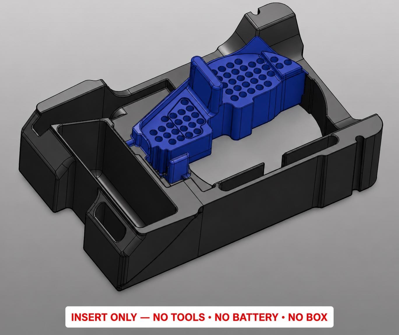 Milwaukee Packout Insert for M18 Fuel Compact Router | 3D Printed Organizer | CAT.2723-20 BLUE