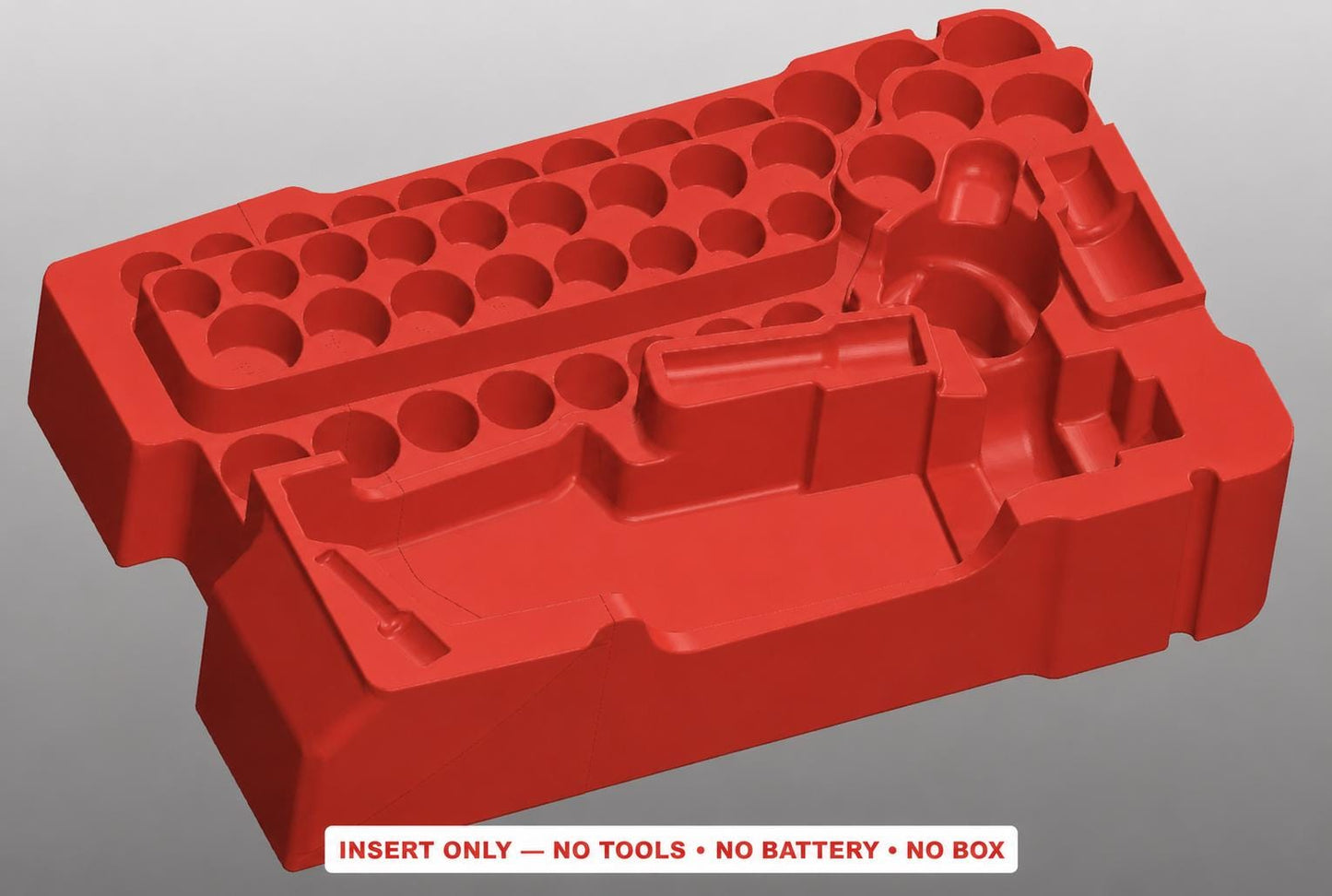 Milwaukee Packout Insert for M12 Ratchet and Socket Set | 3D Printed Organizer (Red)