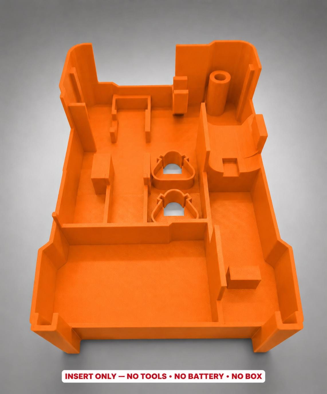 Milwaukee Packout Insert – M12 Impact Wrench & Ratchet Organizer ORANGE