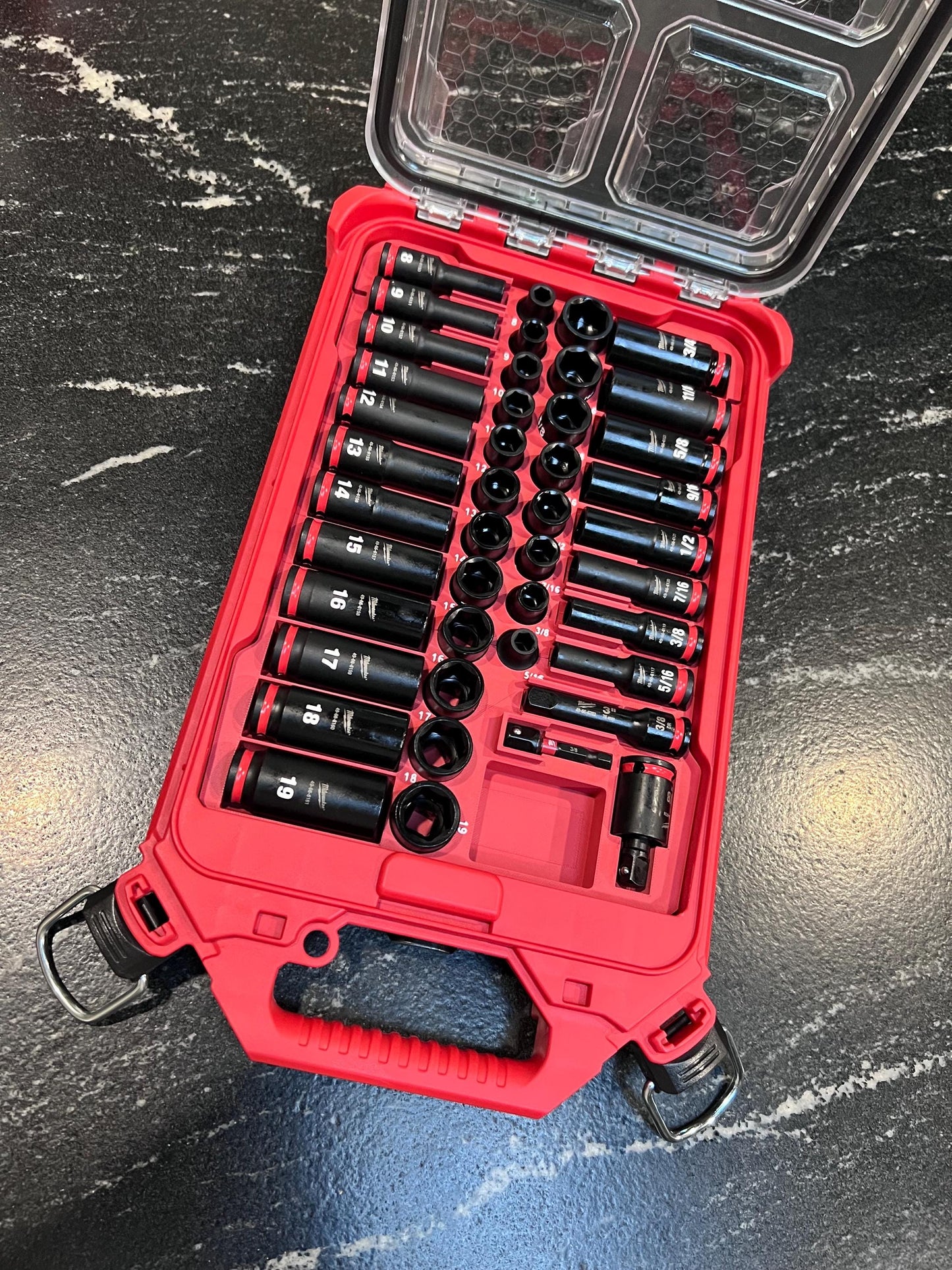 Milwaukee Compatible 3/8in 43PC Impact Socket Packout Insert Tray