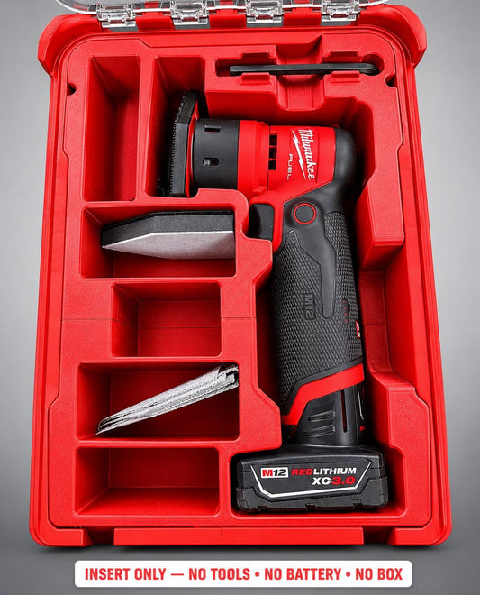 Milwaukee M12 Orbital Sander Packout Insert | 3D Printed Organizer (Red)