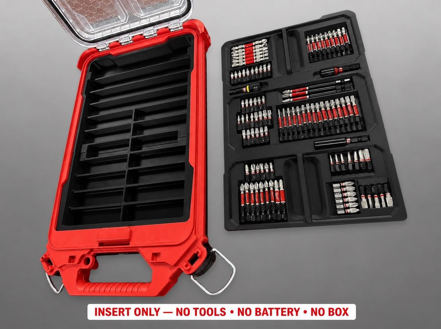 Milwaukee Packout Insert for SHOCKWAVE Driver Bit Kit | 3D Printed Organizer BLACK